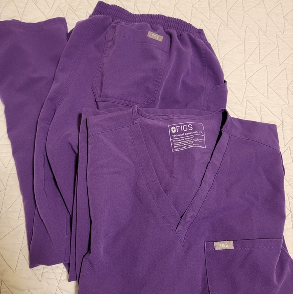 Figs L ONLY Bottoms Purple - Picture 1 of 2